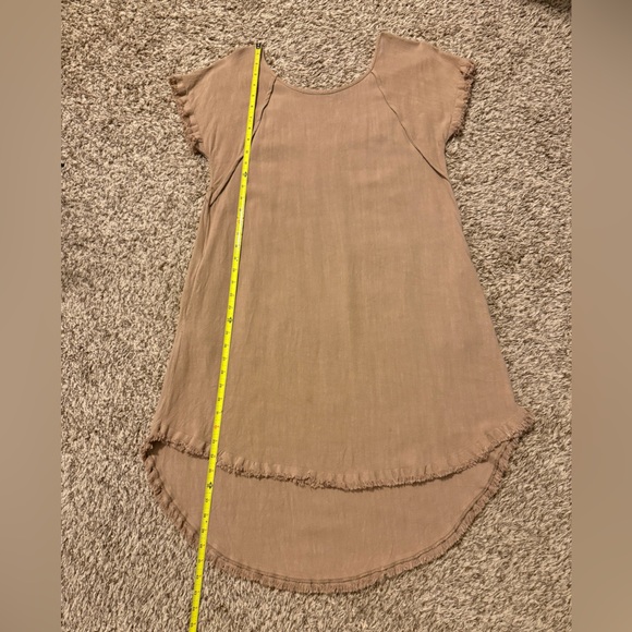 Umgee Tan High-Low Fringe Hem Dress - Picture 10 of 11